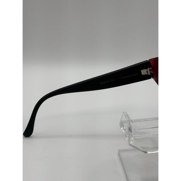 Essence 706 Raspberry Oval Sunglasses Red Black Women Made In Italy main image 4